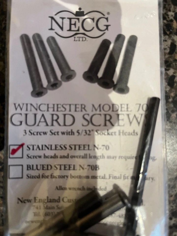 Tornillos de protección Winchester modelo 70 NECG mfg Foto 1 de 1