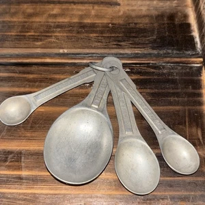 Vintage Set 4 US Standard Aluminium Messlöffel Lot 4 - Bild 1 von 7