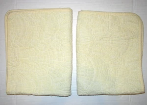 2 Sigrid Olsen Standard Size Pillow Shams Yellow Sea Shell Quilted - Picture 1 of 9