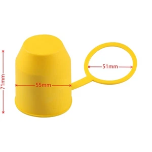 2PCS Trailer Ball Cover Towing Tow Bar Hitch Protection 50mm Durable Cap - Picture 1 of 10