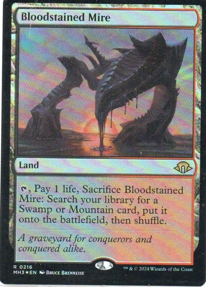 MTG: Modern Horizons 3: Foil Bloodstained Mire: Lightly Played Condition - Image 1 of 1