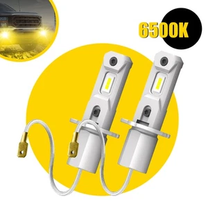 H3 LED Fog Light Bulbs 3000K Yellow 1:1 Design Plug and Play For Fog Lamp DRL - Picture 1 of 9