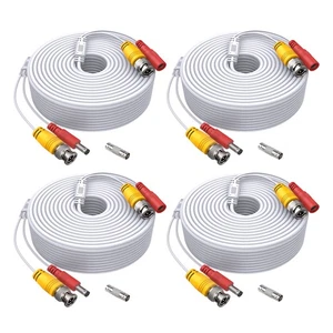4 Pack 150 Feet Security Camera Cable, All-in-One BNC Video and Power CCTV Ca... - Picture 1 of 9