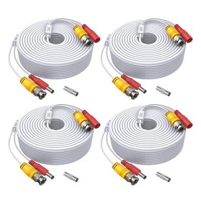 4 Pack 150 Feet Security Camera Cable, All-in-One BNC Video and Power CCTV Ca... - Image 1 of 4