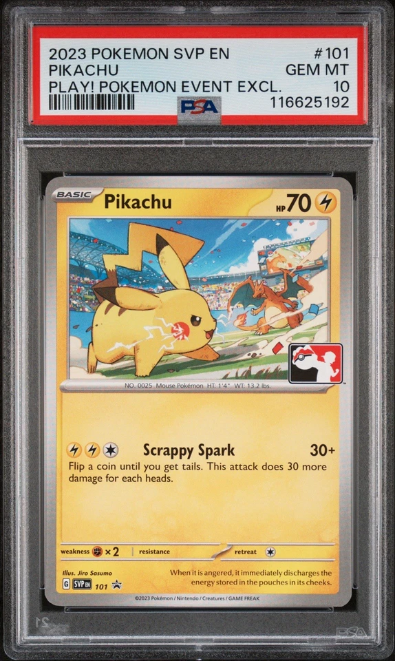 PSA 10 GEM MINT Pikachu 101 Sv: Scarlet & Violet Promo Cards Regular POP 424 - Image 1 of 2
