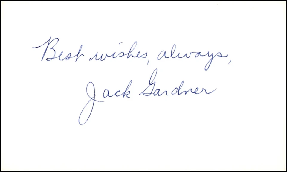 Jack Gardner Autographed Index Card 3x5 Kansas State Basketball HOF 104453 - Image 1 of 1