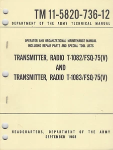 Historical book Transmitter, Radio T-1082/FSQ-75(V), T-1083/FSQ-75(V), Operator - Picture 1 of 1