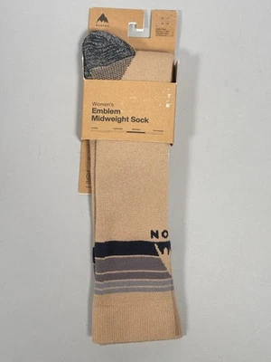 Calcetines Burton Emblema Peso Medio Talla Pequeña Mediana 4-6.5 Mujer Marrón Summit Taupe Foto 1 de 4