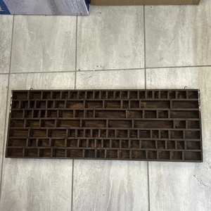 Vintage printing tray wooden printers tray Indian printing letter press 30x11” - Picture 1 of 6