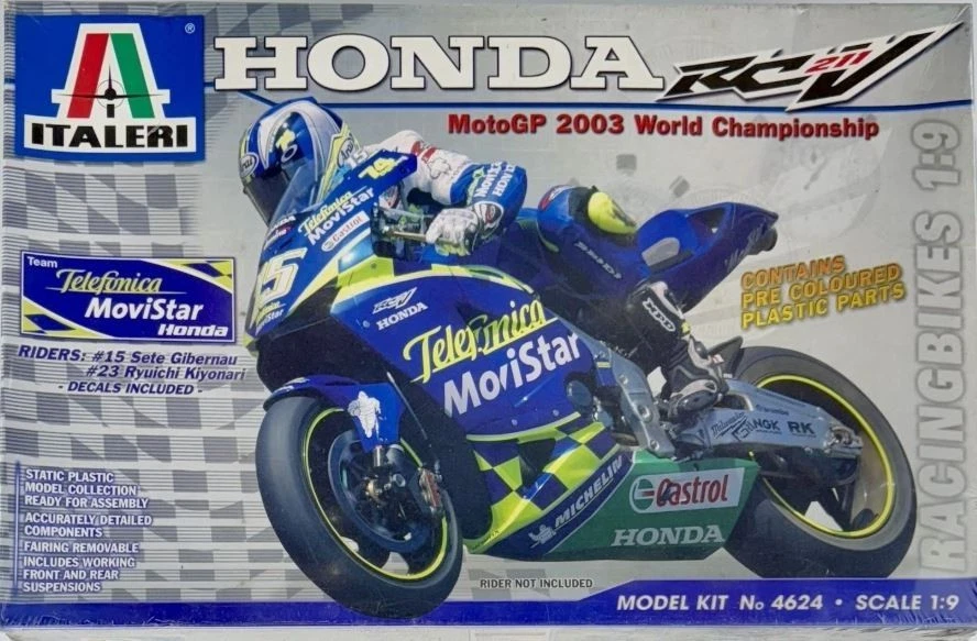 ITALERI BIKE MOTO ITEM 4624 HONDA RCV211 MOTO GP 2003 TELEFONICA SCALE KIT 1/9 - Immagine 1 di 1