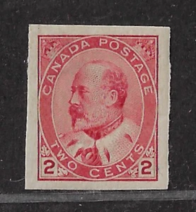 Canada Imperf. Stamps — 1903-08, King Edward VII #90a MLH Ref. 1160 - Picture 1 of 2