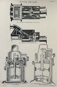 Antique 1880s Engineering Print | Duncan Manchester Water Meters Victorian Tech - Picture 1 of 14