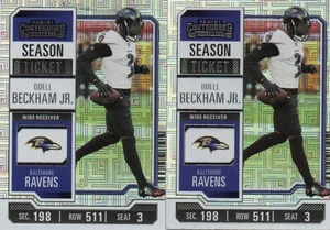 2023 Panini Cont. (SEASON TICKET- MOJO PARALLEL) - Odell Beckham, Jr (TWO CARDS) - Picture 1 of 1
