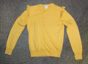 Crewcuts Girls Yellow Cardigan Sweater - Size 10 - EUC - Picture 1 of 4