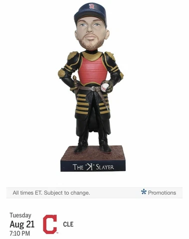 2018 Game Of Thrones Red Sox Chris Sale K-Slayer Bobblehead SGA Cover
