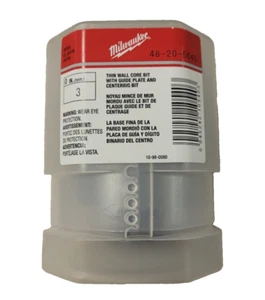 Milwaukee 48-20-5045 3" Dia x 3" Deep SDS-Plus Thin Wall Carbide Tipped Core Bit - Picture 1 of 5