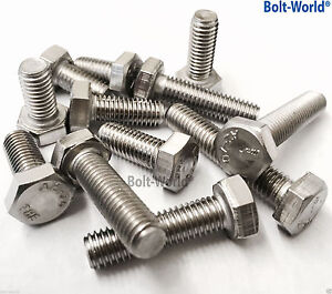 Assorted A2 Stainless Steel Imperial UNC Full & Part Threaded Hexagon Head Bolts