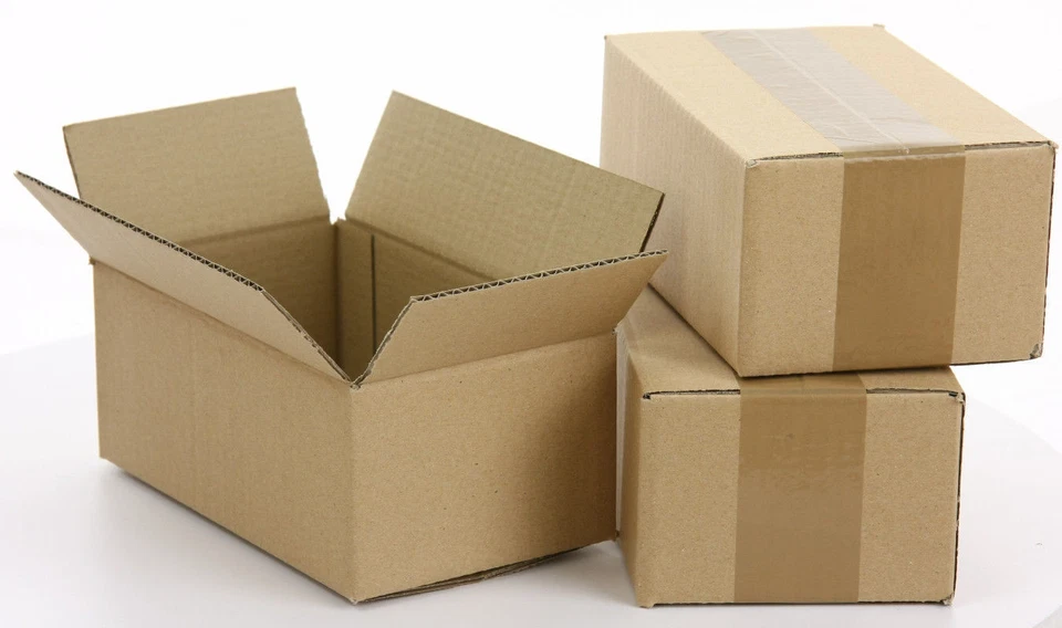 WEPACK Faltkartons 200x150x100 mm Aussenmaß Versandschachtel Einwellig 320 G BRAUN NEU