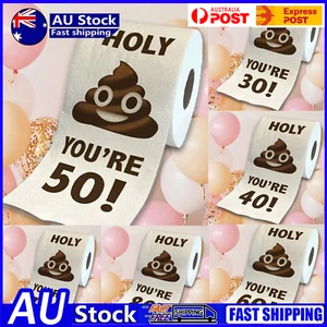 30-80th Birthday Decorations Toilet Paper Funny Design Great Hilarious Gag Laugh - Picture 1 of 11