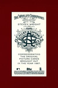 2017 Topps Allen & Ginter Mini NNO #327 Steven Wright 'RED SOX' Print/50 - Picture 1 of 2