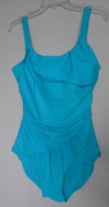 Love Your ASSETS By Sara Blakely Spanx Size XL Light Blue One Piece Swimsuit - Picture 1 of 10