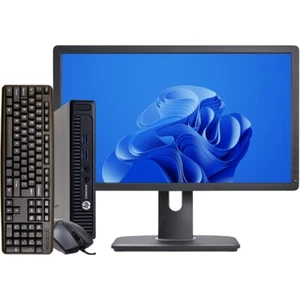 HP i5 Desktop Mini PC 16GB RAM 1TB HDD 22in Monitor Windows 10 Pro Wi-Fi - Afbeelding 1 van 5