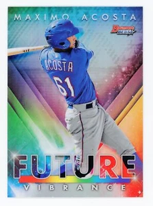 2021 Bowman's Best Maximo Acosta Future Vibrance #BFV-18 | Rangers Prospect - Picture 1 of 2