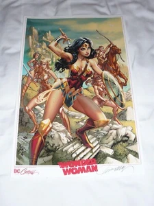 2022 SDCC WonderWoman Art Print #3 Signed By J Scott Campbell 11X17 - Picture 1 of 1