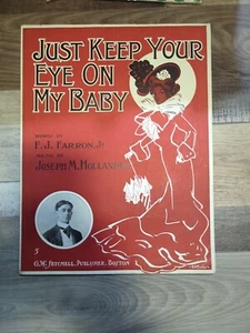 1905 Ragtime Noten JUST KEEP YOUR EYE ON MY BABY von Joseph Hollander - Bild 1 von 3