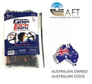 Cable Ties Reusable GRIPLOCKTIES 5 INCH ORANGE PACK of 40 (GLT1705BKOGHB40) - Picture 1 of 5