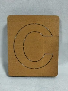 Letter C 4" Accu-Cut Accucut Ellison Educational Wooden Dies 5x6 Arts & Crafts - Picture 1 of 3