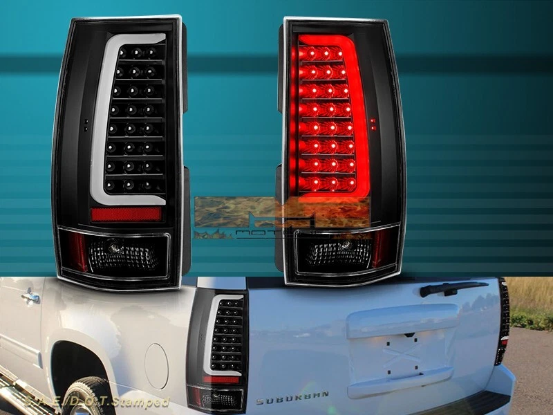 Black C-BAR LED Taillights for 2007-2014 Chevy Tahoe Suburban / GMC Yukon - Image 1 of 4