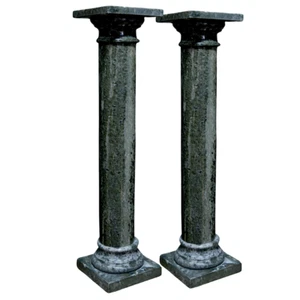 Coppia di Colonne in Granito Verde Italian Interior Design H 100cm - Picture 1 of 1