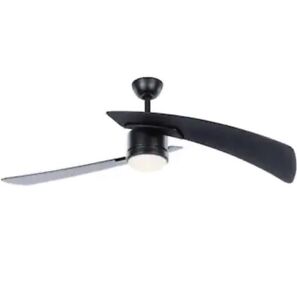 Aire Duo 48-in Black LED Indoor Ceiling Fan with Light and Remote (2-Blade)