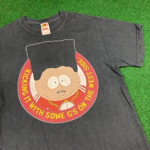 Vintage South Park Shirt Mens M Black 2003 Eric Cartman West Side Cartoon Y2K - Picture 1 of 12