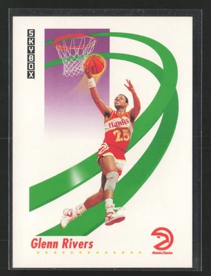 Glenn Rivers 亚特兰大老鹰队 1991 SkyBox 篮球卡 #7 — 第 1/2 张图片