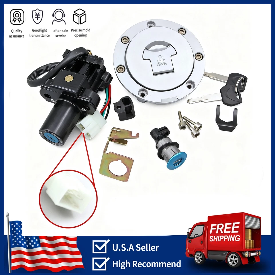 Fit for Honda CBR600 F4 F4I 1999-2002 Ignition Switch Fuel Gas Cap Lock Foto 1 de 4
