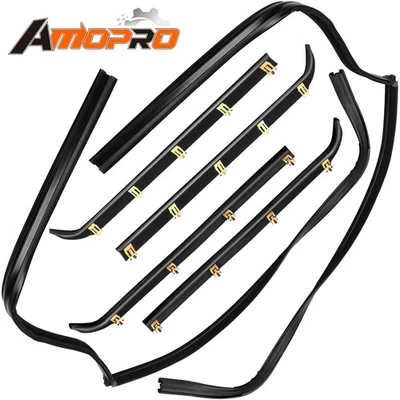 6pcs Window Sweep/Run Channel Weatherstrip For F150 F250 F350 F450 Bronco Truck - Imagem 1 de 4