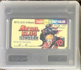 Neo Geo Pocket Color Cartridge Metal Slug 1st Mission w/case Ex Condition US