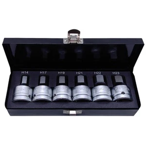 6PCS 3/4"Drive Hex Allen Bit Socket set, Cr-MO H14 H17 H19 H21 H22 H23 Drive ... - Picture 1 of 6