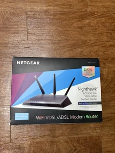 Netgear Nighthawk AC1900 WiFi VDSL/ADSL Modem Router D7000 606449109092 - Zdjęcie 1 z 11