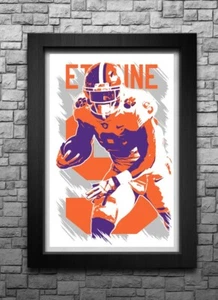 TRAVIS ETIENNE art print/poster CLEMSON TIGERS FREE S&H! JERSEY B2G2 - Picture 1 of 6