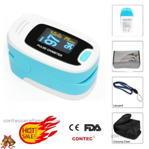 CE OLED Saturimetro Ossimetro fingertip Pulse oximeter oxymetr,blu scuro,CMS50NA - Bild 1 von 12