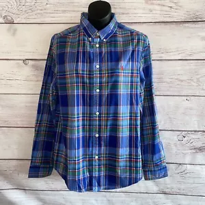 Camisa Ralph Lauren Jóvenes Niños XL 18/20 Azul Cuadros Natural Elastizada B57 - Imagen 1 de 11