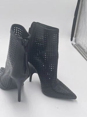 Sexy Alexander Wang Negro Botín Recortes Tacón Zapatos Talla 37 EE. UU. 6,5 S Foto 1 de 4