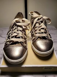 MK Michael Kors City Sneakers Mocha Women's Size 7.5, MONOGRAM JACQUARD - Picture 1 of 20