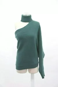 NWT$3195 Brunello Cucinelli Women 100% Cashmere Knit 1Shoulder Turtleneck M A191 - Picture 1 of 8