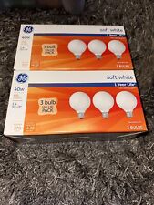 G E LIGHTING 40-Watt White Globe Light Bulbs 3-Pk. 44742