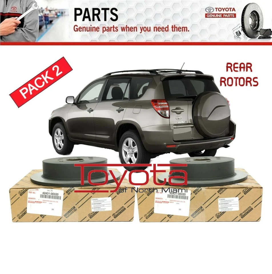 Rotores de freno traseros originales Toyota RAV4 2006-2018 42431-42060 Foto 1 de 1