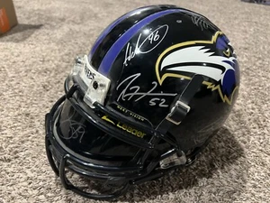 11x Signed Football Baltimore Ravens Auto’d Helmet Mark Clayton Ray Lewis ++++++ - Picture 1 of 16
